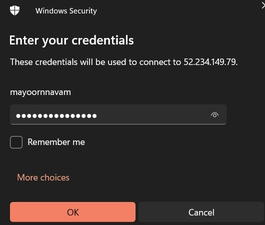 Enter your credentials-